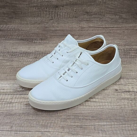 Jack Erwin Stanton Men's Size 8 White Pebble Leather Sneakers (10776) - Picture 9 of 9